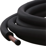 Ductless Lineset, 1/4" x 5/8" x 30', 1/2, Black Standard, Plain